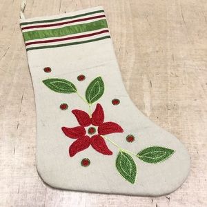 Christmas Stockings Bella Lux Holiday collection Embroidered Flower